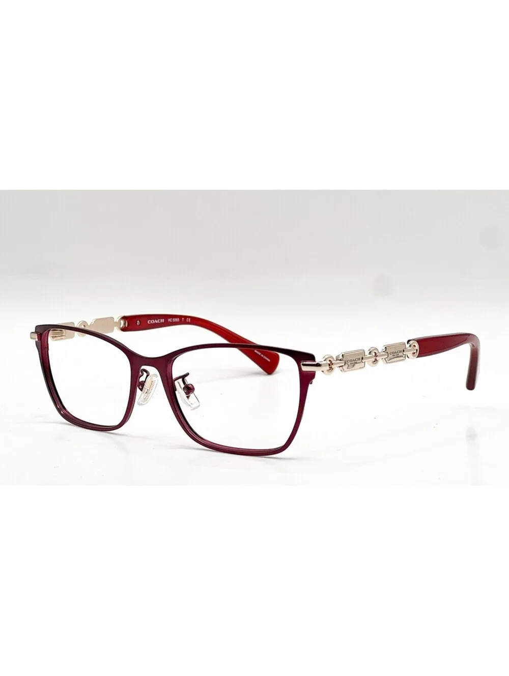 Coach HC 5065 9215 Burgundy Rectangle Authentic Eyeglass Frames 53-17-135